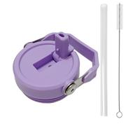 Replacement Tumbler Lid for Stanley IceFlow 20 oz 30 oz Flip Straw Lid with Reusable Straw,Cleaning Brush (Purple, 20oz & 30oz)