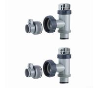 Replacement Type B Hose Adapter, with Plunger Valve for Intex, 1.25"-1.5" Hose Adapters & Plunger Valves for Above Ground Pool Filter Pump(2sets)