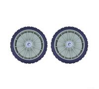 Replacement Tyre 5 Inch Wheel Assembly for Lawn Mowers - Solid Tyre Puncture for proof Design with Diamond Tread Pattern for Garden Trolley Hand Truck Utility Cart BBQ Grill Black 2 Units