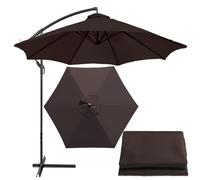 Replacement Umbrella Canopy for Patio Garden 6 or 8 Ribs 2m/2.7m/3m Multicolor (Brown 6 Ribs8.8ft) Durable Outdoor Shade Cover