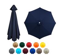 Replacement Umbrella Canopy, Sun Umbrella Replacement Cloth, 2m/2.30m/2.7m/3.0m(6/8 Arms) Replacement Parasol Fabric Cover, Anti-Ultraviolet,for Outdoor Sun Shade Umbrella Cantilever(Navy blue,6ribs:2