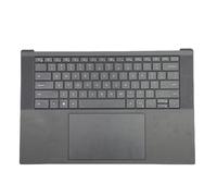 Replacement Upper Case Palmrest Backlit Keyboard Touchpad Assembly with Antenna Power Button Small Board MB Cable for DELL XPS 9500 9510 9520 9530 Precision 5550 5560 5570 5580 Black 0DKFWH DKFWH