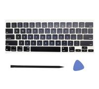 Replacement US Keyboard Full Set of Keycap Keys (No Hinge) and Tool Applicable for ipad Pro/Air 11/12.9/13 inch Magic Keyboard Key Cap (MKB-4 Black)
