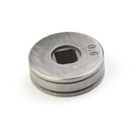 Replacement V-Groove Godet Wheel for MIG Welding Wire Feeders - Compatible with 0.6-0.8 mm & 0.8-1.0 mm Wire, 25 mm Diameter, Stainless Steel Construction (0.6/0.8)