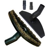 Replacement Vacuum Brush Head With 32MM Connection & 1-3/8-Inch to 1-1/4-Inch Adapter | Works on Low Carpet & All Floors | Horse Hair Hardwood Vacuum Attachment
