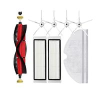 Replacement Vacuum Cleaner Brush Hepa Filter Set Kit Compatible with Xi-aomi Roboro-ck S50 S6 S60 S65 S55 S5 (White,9pcs)
