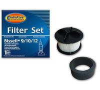 Replacement Vacuum Filter for Bissell 9/10/12 HEPA Pleated Micro Inner Filter and Outer Foam Filter