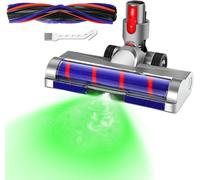 Replacement Vacuum Head Compatible with Dyson Cordless Vacuum Cleaners V7 V8 V10 V11 V15 - Effort-Saving Cleaning for Carpets Rugs & Hard Floors - LED Green Light Anti-Tangle Soft Brush Roller