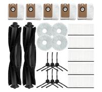 Replacement Vacuum Maintenance Kit: Main Side Brush, HEPA Filter, Mop Cloth & Dust Bags (2 rollers, 6 side brushes, 5 filters, 4 cloths, 5 bags)