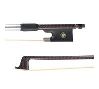 Replacement Violin Bows Woven Carbon Fiber Violin Bow White Horsehair Sheepskin Handle Ebony Pommel