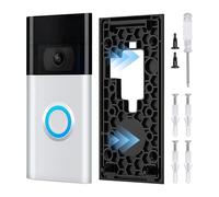 Replacement Wall Mount Bracket for 2nd Generation Ring Doorbell, No Drill Doorbell Mount Strong Self-Adhesive Plate Includes Screws Tape and Anti-Tamper Accessories Fittings Left or Right Adjustable