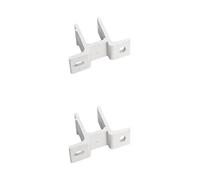 Replacement Wall Mount Bracket for Awning High Practicality Structural Stability Easy Installation White Aluminum Alloy Bracket - Dust Debris Resistant Weatherproof Design (2pcs)