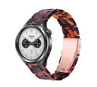 Replacement Watch Band Compatible with Xiaomi Watch S4 Straps, Premium Resin Bands Business Wristband for S3/S2/S1 Active/S1 Pro/S1/Watch2 Pro/Watch2/Redmi Watch 5 Active/Lite (Tortoiseshell)