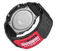 Replacement Watch Band for Casio G-Shock GA-100/110/120/135/2100, DW-5600E/5610/5700/8900, Casio Breathable Nylon 16mm Band, black/black, Small 6.2''-7.4''(160mm-190mm), strap