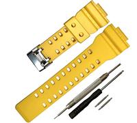 Replacement watch bands for Casio GLS-8900/GW-8900/GA-110/GA-100C/GA-120/GD-110/GLS-100 (Yellow)