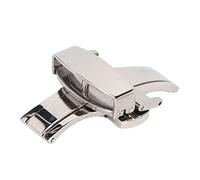 Replacement Watch Clasp, Fully Compatible Watch Deployment Buckle Clasp Silver Foldable Professional High Finish Ergonomic for Watch Repair Shop (22)