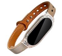 Replacement Watch Strap - Leather Bracelet with Double Buckle | Transparent Protective Case with Double Buckle for Daily Use Home Children Outdoor Women Men Sport Swimming Travel