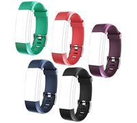 Replacement Watch Strap, Replacement Watch Straps, 5pcs/set Adjustable ID115Plus HR Smartband Straps for Fitness Smart (Black, Red, Blue, Green, Purple)