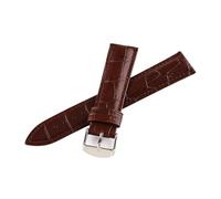 Replacement Watchband Fit For Men And Women Universal Leather Watch Strap 12mm 14mm 16mm 18mm 20mm 22mm 24mm(Dark Brown,20mm)