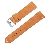 Replacement Watchbands 18/20/22mm Men's Soft Suede Leather Watch Strap with Quick Release Spring Bar(Light Grey,18mm) (22mm,Light Brown)