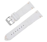 Replacement Watchbands 18/20/22mm Men's Soft Suede Leather Watch Strap with Quick Release Spring Bar(Light Grey,18mm) (22mm,White)