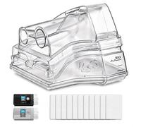 Replacement Water Chamber for ResMed AirSense 10 & AirCurve 10, 380ml Water Tank, Leak-Proof Design, Includes 10 Filters, CPAP Accessories