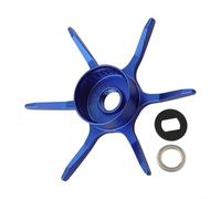 Replacement water droplet wheel six star brake modified for Abu max series B3B4P3P4P5 made from aluminum alloy designed for durability and fit (right hand blue)