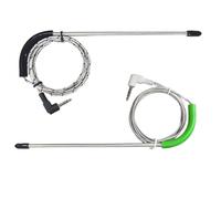 Replacement Waterproof Meat Probe 2-Pack-3.5mm BBQ Thermostat Probes - Compatible with Traeger Grills & Pit Boss Smokers, Digital Food Thermometer with Probe Clips(Black+Green)