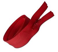 Replacement Waterproof Zip Size #5 Open End Fastener Single Slider Nylon Coil Water Resistant Zipper (RED, 80cm (31.5''))
