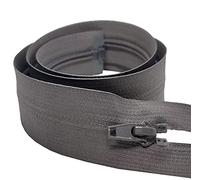 Replacement Waterproof Zip Size #5 Open End Fastener Single Slider Nylon Coil Water Resistant Zipper (Grey, 80cm (31.5''))