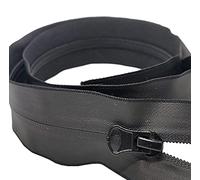 Replacement Waterproof Zip Size #5 Open End Fastener Single Slider Nylon Coil Water Resistant Zipper (Black, 70cm (27.5''))