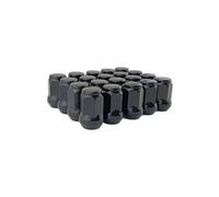 Replacement Wheel Nuts Closed End Bulge Acorn Lug M12x1.25 .5 M14x1. 1/2-20" Hex 19mm Height 35mm 20 Pcs Black(M12x1.25)