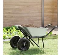 Replacement Wheelbarrow Shovel Steel Silver 88 x 60 x 32 cm Heavy Duty Wheelbarrow Tray for Gardening, Transporting Soil, Foliage, Tool, Dump Truck Compatible