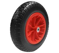 Replacement Wheelbarrow Wheel Puncture Proof Red 14" Wheel with 20mm Roller Bearings 350-8