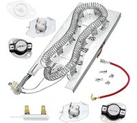 Replacement Whirlpool Tumble Dryer Heater Element 3387747 with Thermostat Kit 279816, Thermal Fuse 279973 3392519 and Thermistor 8577274 Replacement Part
