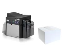 Replacement White PVC Cards for Fargo DTC4250 Card Printer, 100-Pack