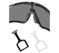 Replacement Wicket for Oakley Jawbreaker OO9290 Sunglass - 2 Pieces (Black + White)