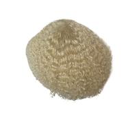 Replacement Wig Afro Wave Curly Men's Toupee Human Hair Replacement System Full Lace Wigs 6 inches Daily(60R white Color)