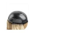 Replacement Wig Human Hair Toupee for Men, Ombre Blonde with Black Roots Male Prosthesis 0.08mm PU Knotted Skin Men's Hairpiece Indian Remy Straight System Daily(8x10)