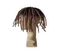 Replacement Wig Indian Human Hair Pieces Dreadlocks Men's Toupee T2/30 Ombre Color Full Skin Base Daily(7x10)