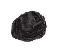 Replacement Wig Male Hair Prosthesis Human System Men's Toupee Lace Top Injected PU Skin Knotless Daily(1B - Off Black,8x10)