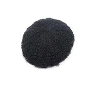 Replacement Wig Men's Hairpiece Human Hair Afro Curly Prosthesis Mens Toupee Breathable Full Lace Base Daily(10mm)