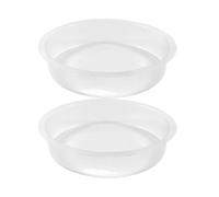 Replacement Wild Bird Seed Feeder Bowl or Water Dish, Clear Plastic Tray for Feeding Stations, Garden Water Dish Round Birdbath for Birds Outside dispenser (2PCS)