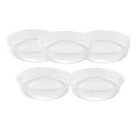 Replacement Wild Bird Seed Feeder Bowl or Water Dish, Clear Plastic Tray for Feeding Stations, Garden Water Dish Round Birdbath for Birds Outside dispenser (5PCS)