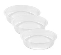 Replacement Wild Bird Seed Feeder Bowl or Water Dish, Clear Plastic Tray for Feeding Stations, Garden Water Dish Round Birdbath for Birds Outside dispenser (3PCS)