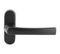 Replacement Window Handle, Modern Zinc Alloy Window Handle Home Hardware Fittings for Flat Opening Black Wear Resistant Lock Safety