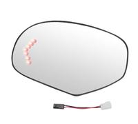 Replacement Wing Mirror Glass For Cadillac For Escalade 2007-2013 Heated Side Rearview Mirror Glass Lens With Turn Signal(Left Driver)
