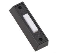 Replacement Wired Doorbell Button with Green LED Light for Home Security and Garage Door Openers, Plastic and Copper Construction, Easy Installation with Screws Included
