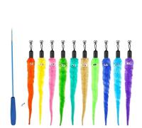 Replacement Worm Toy Heads for Cat Teaser Wands, 5/6/10/11 Pack Plush Teaser Refills for Interactive Cat Toys(11Pcs Multicolor)