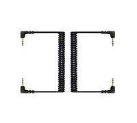 Replacement Wrapped SC2 Cable 3.5mm Stereo TRS Male to 3.5mm Male Stereo TRS Output Connector Cable Connects Audio Mixer/Microphones to Camera/Recorders 2 Pieces